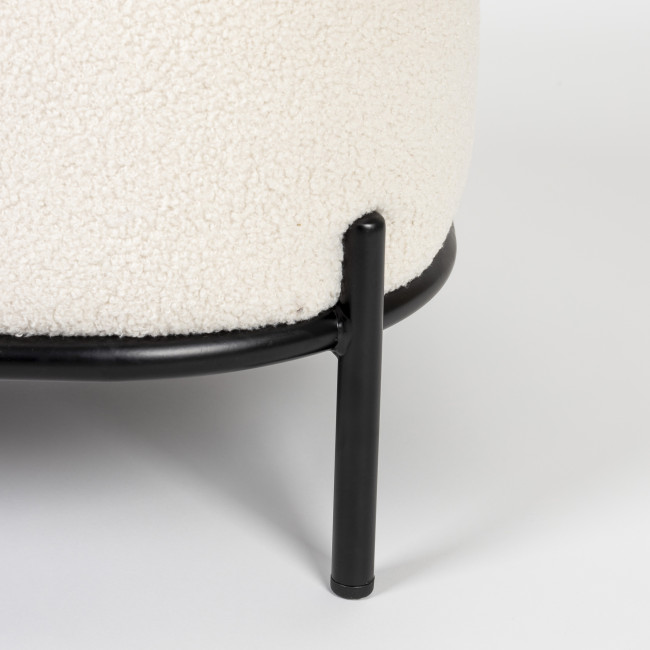 Polly  - Repose-pieds en tissu bouclette