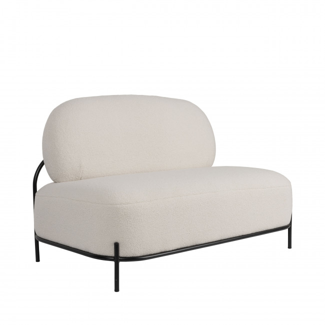 Polly - Canapé 2 places en tissu bouclette