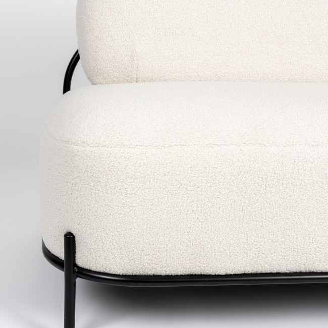 Polly - Canapé 2 places en tissu bouclette