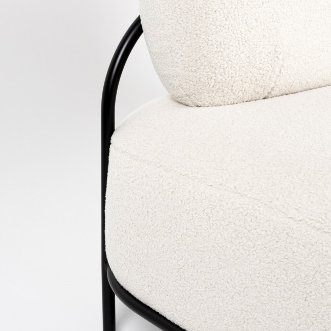 Polly - Canapé 2 places en tissu bouclette