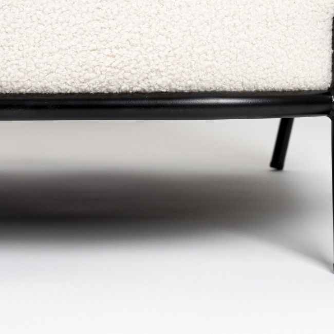 Polly - Canapé 2 places en tissu bouclette