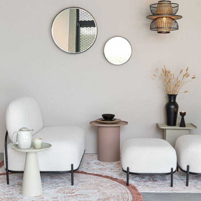 Polly - Canapé 2 places en tissu bouclette