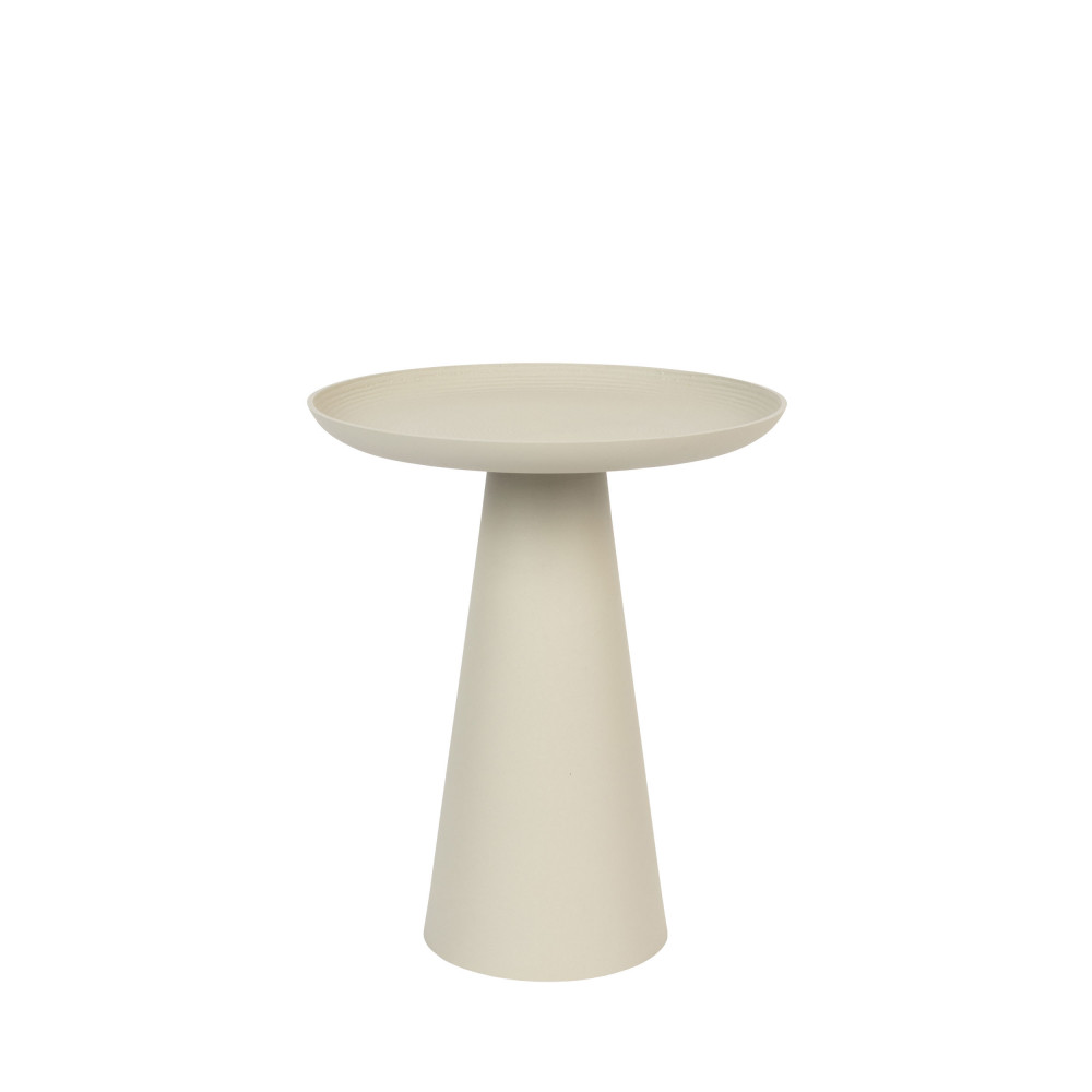 ringar - table d'appoint ronde en aluminium ø34,5cm - couleur - blanc ivoire