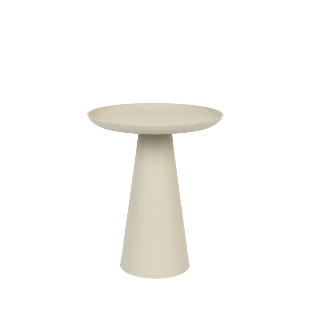 Ringar - Table d'appoint ronde en aluminium ø34,5cm - Couleur - Blanc ivoire