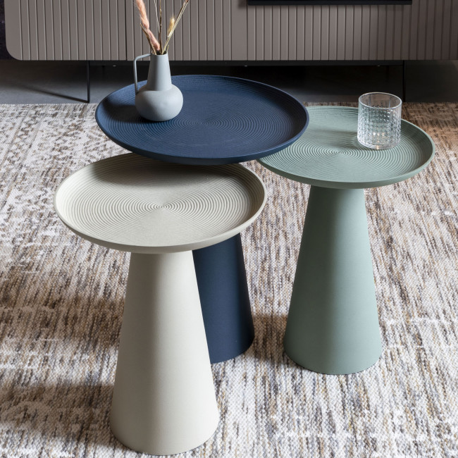 Ringar - Table d'appoint ronde en aluminium ø39,5cm