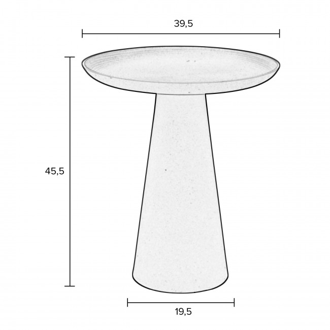 Ringar - Table d'appoint ronde en aluminium ø39,5cm
