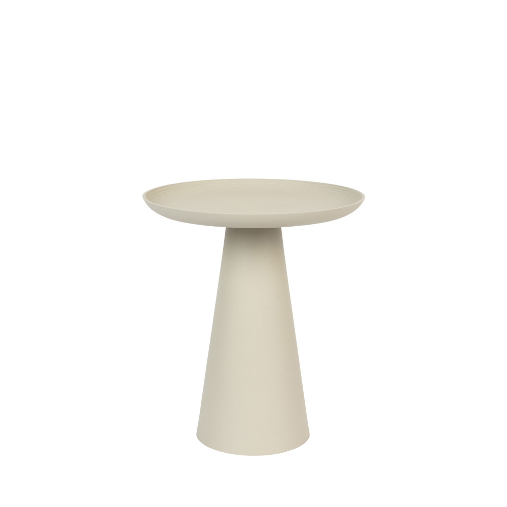 ringar - table d'appoint ronde en aluminium ø39,5cm - couleur - blanc ivoire