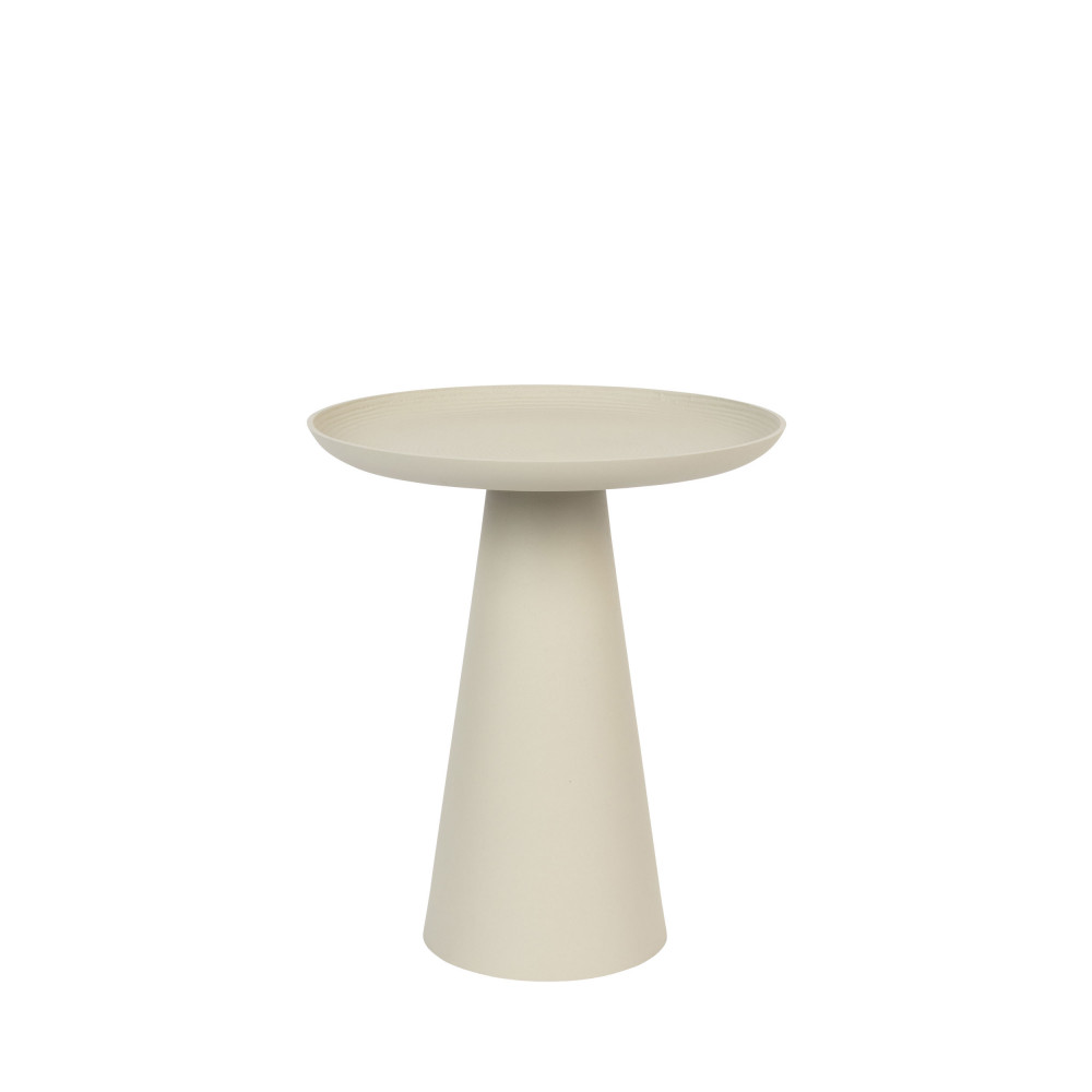 Ringar - Table d'appoint ronde en aluminium ø39,5cm - Couleur - Blanc ivoire