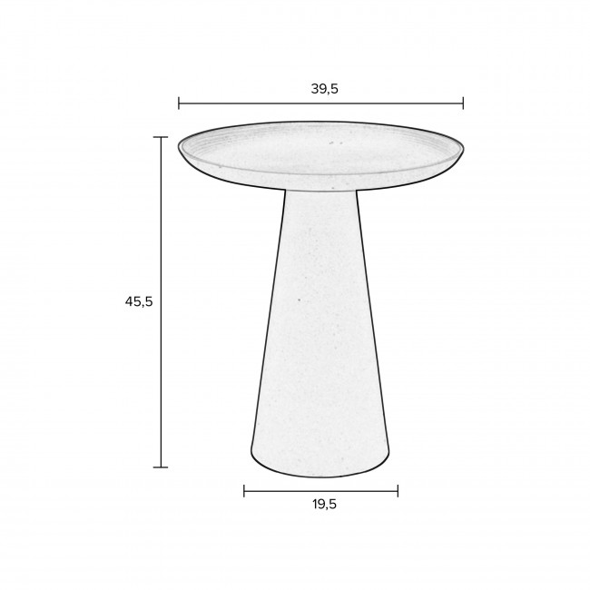 Ringar - Table d'appoint ronde en aluminium ø39,5cm