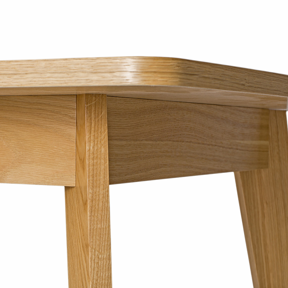 Table à manger ronde extensible en bois massif, chaises nordiques