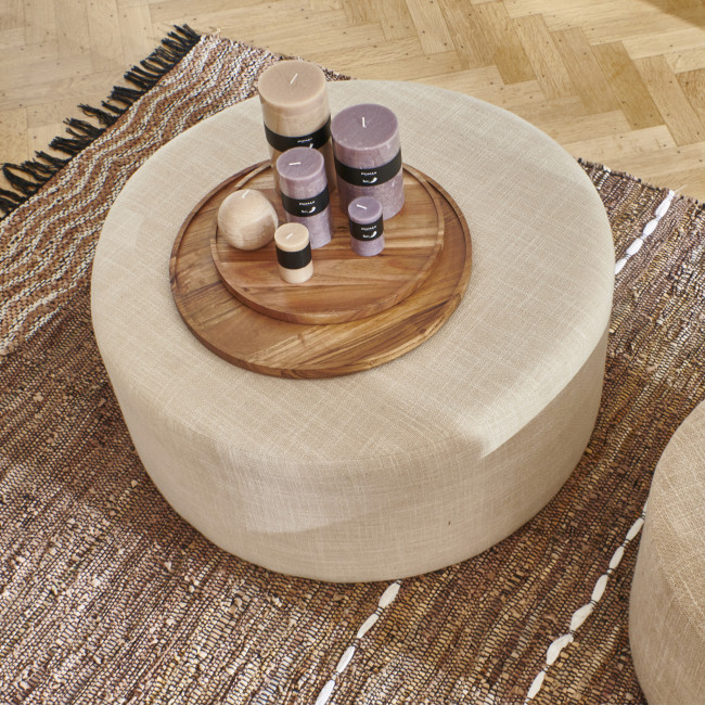 Delilah - Pouf en tissu ø80cm