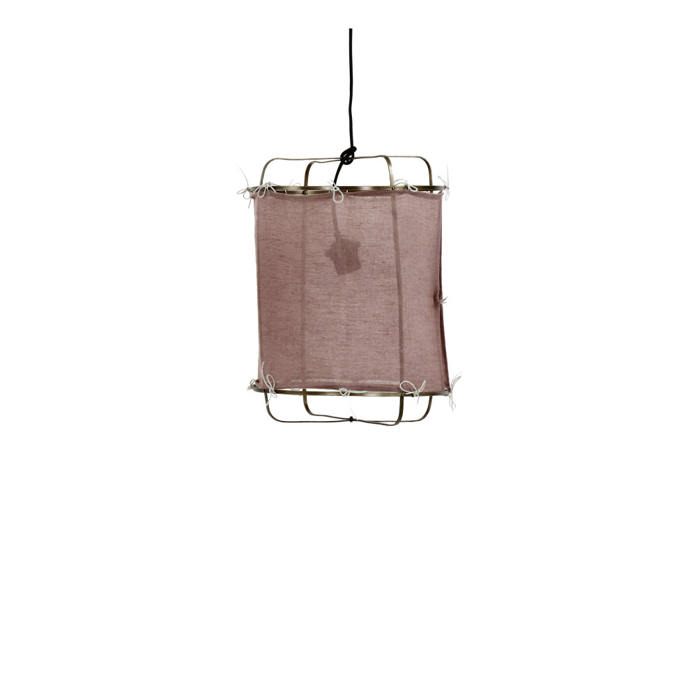 grisha - suspension en lin ø30cm - couleur - rose