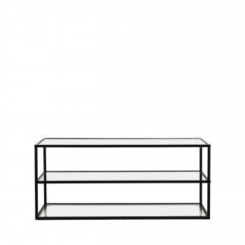 Eszential - Etagère en verre et métal 90x40 cm