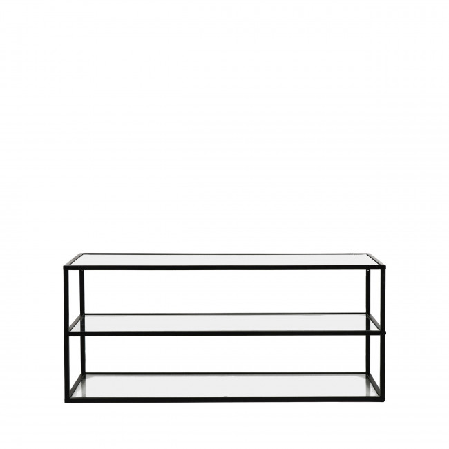 Eszential - Etagère en verre et métal 90x40 cm