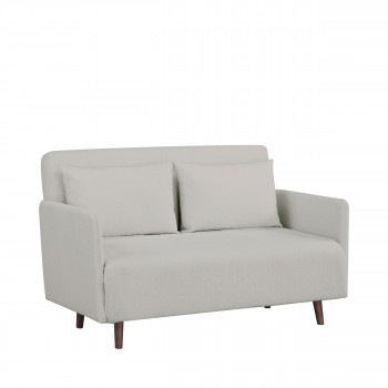 Belushi - Canapé convertible 2 places en tissu bouclette
