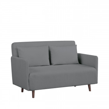 Belushi - Canapé convertible 2 places en tissu bouclette
