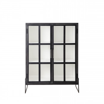 Opal - Vaisselier 2 portes en bois et métal