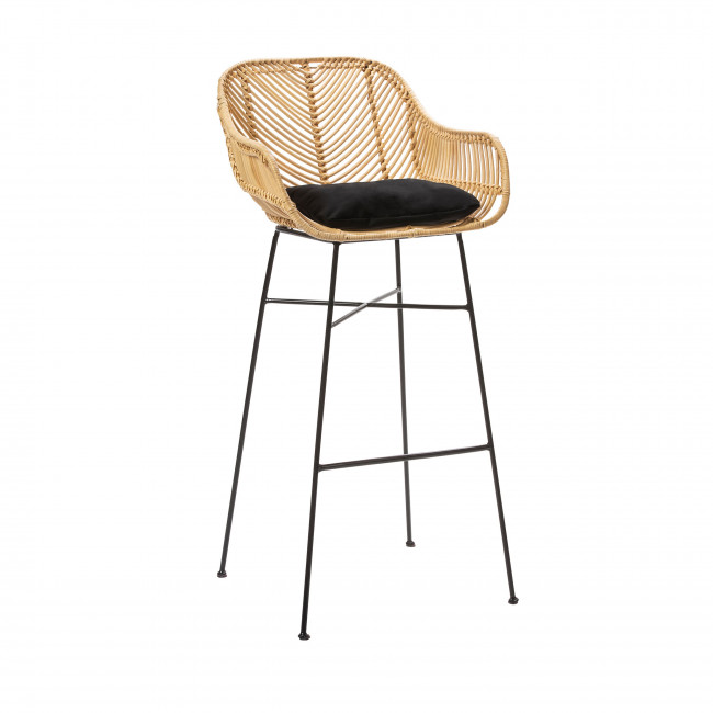 Nunuhai - Lot de 2 tabourets de bar en rotin 76cm