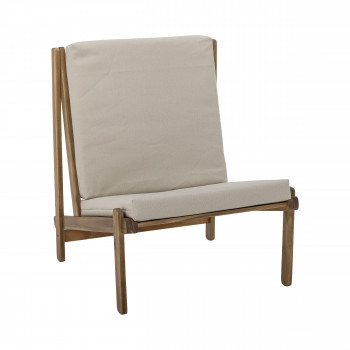 Gani - Fauteuil en bois et tissu