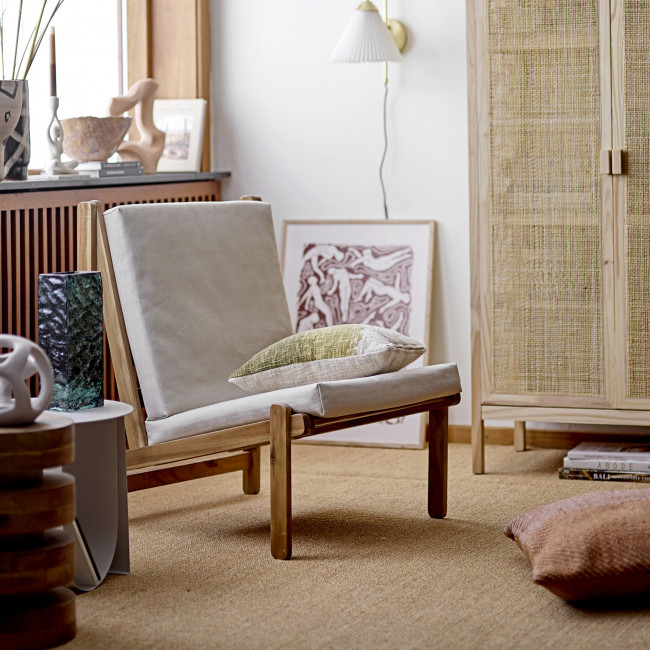 Gani - Fauteuil en bois et tissu