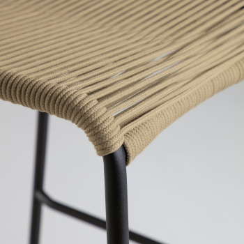 Cacocum - 4 tabourets en métal et corde 74cm
