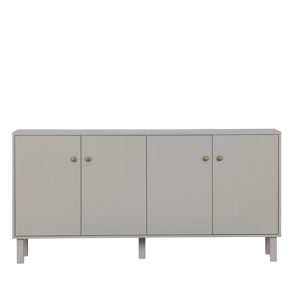 madu - buffet 2 portes en bois l160cm - couleur - gris clair