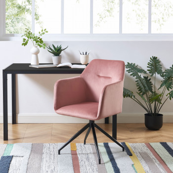 Nate - Chaise de bureau en velours
