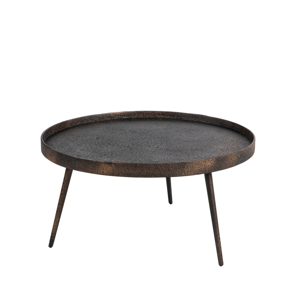Jonamai - Table basse ronde en métal ø74cm - Couleur - Bronze