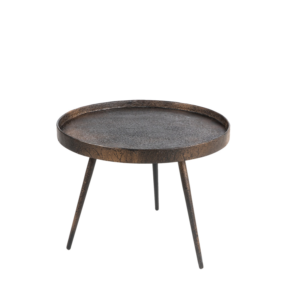 Jonamai - Table basse ronde en métal ø58cm - Couleur - Bronze