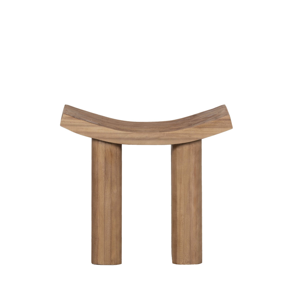 japan - tabouret en bois design h45cm - couleur - bois clair