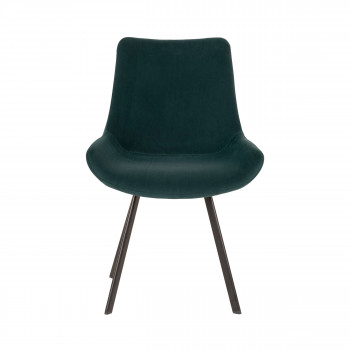 Memphis - Lot de 2 chaises en velours et métal