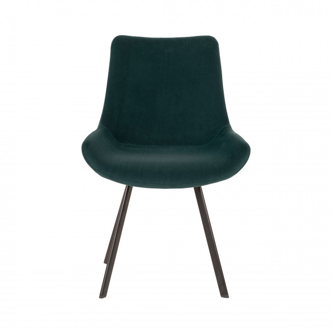 Memphis - Lot de 2 chaises en velours et métal