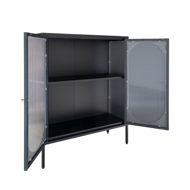 Adelaide - Buffet 2 portes en verre et métal L90cm