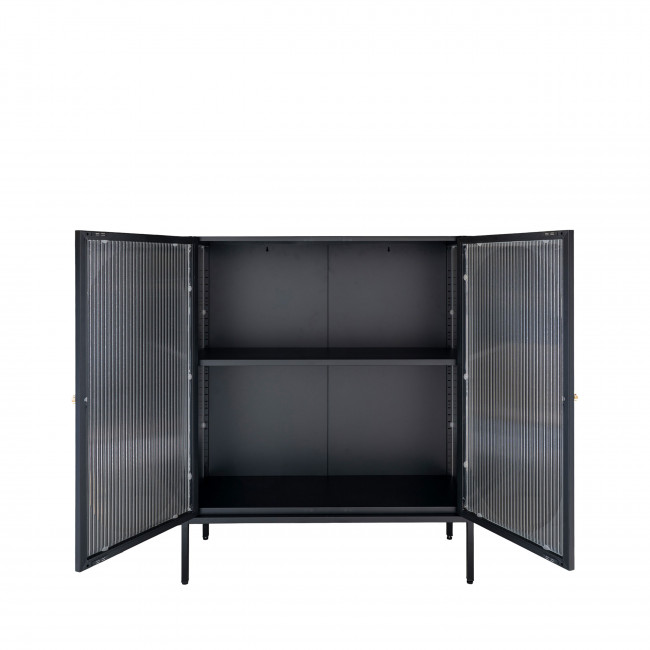 Adelaide - Buffet 2 portes en verre et métal L90cm