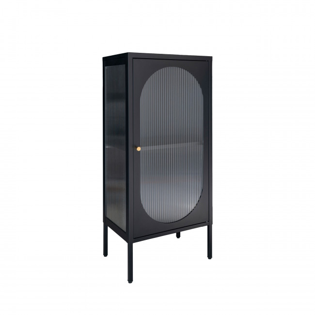 Adelaide - Petit meuble de rangement en verre et métal H50cm