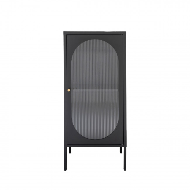 Adelaide - Petit meuble de rangement en verre et métal H50cm