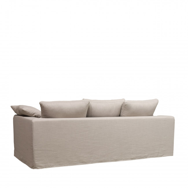 Amany - Canapé convertible entièrement déhoussable en tissu