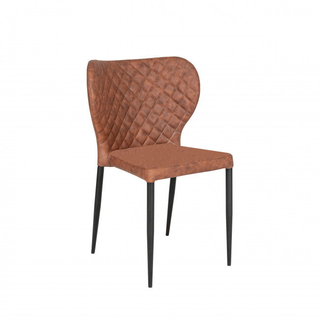 Pisa - Lot de 4 chaises en simili et métal