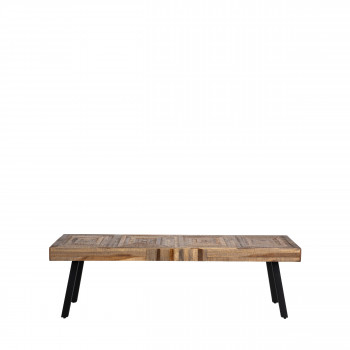 Pamenang - Banc en métal et teck recyclé L150cm