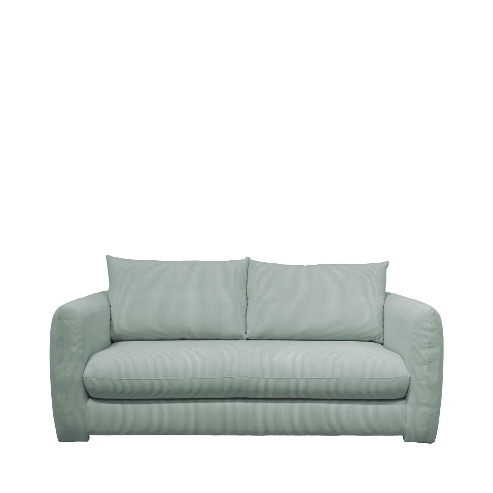 Wiame - Canapé 2,5 places en velours côtelé - Couleur - Vert d'eau