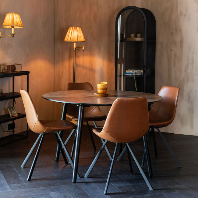 Clover - Table à manger ronde en bois ø120cm