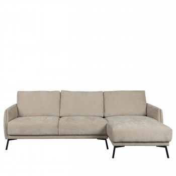 Harper - Canapé d'angle droit en tissu chenille