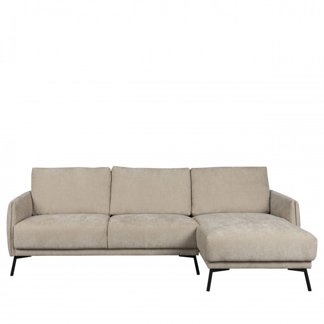 Harper - Canapé d'angle droit en tissu chenille