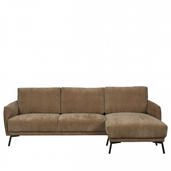 Harper - Canapé d'angle droit en tissu chenille