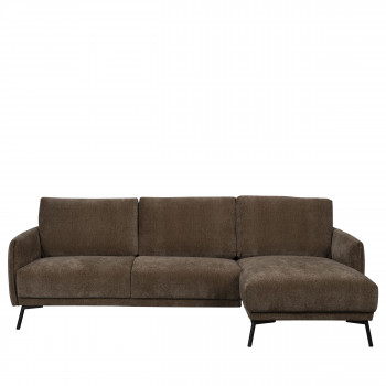 Harper - Canapé d'angle droit en tissu chenille