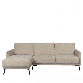 Harper - Canapé d'angle gauche en tissu chenille