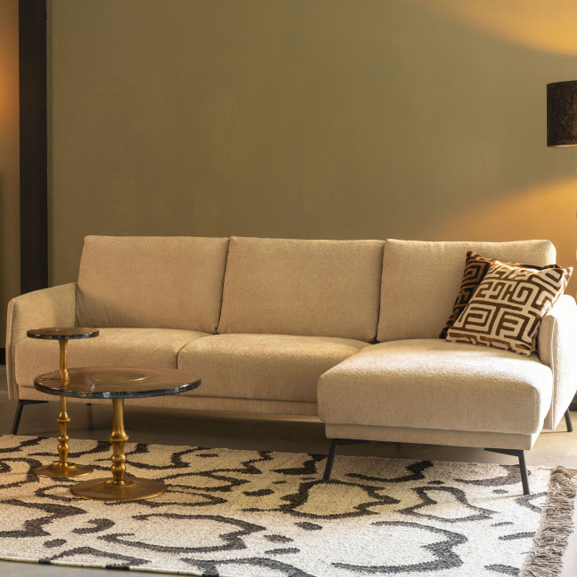 Harper - Canapé d'angle gauche en tissu chenille