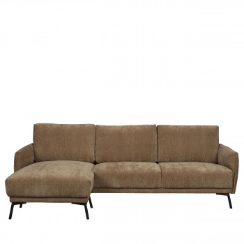 Harper - Canapé d'angle gauche en tissu chenille