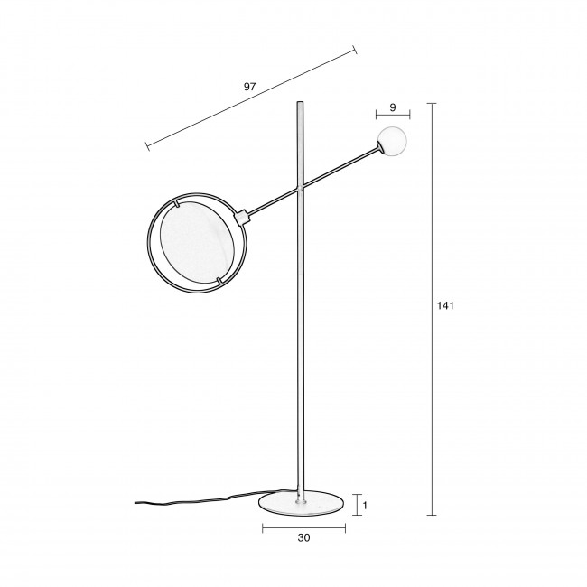 Sirius - Lampadaire design en métal
