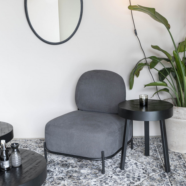 Suri - Table d'appoint ronde en teck recyclé et métal ø45cm